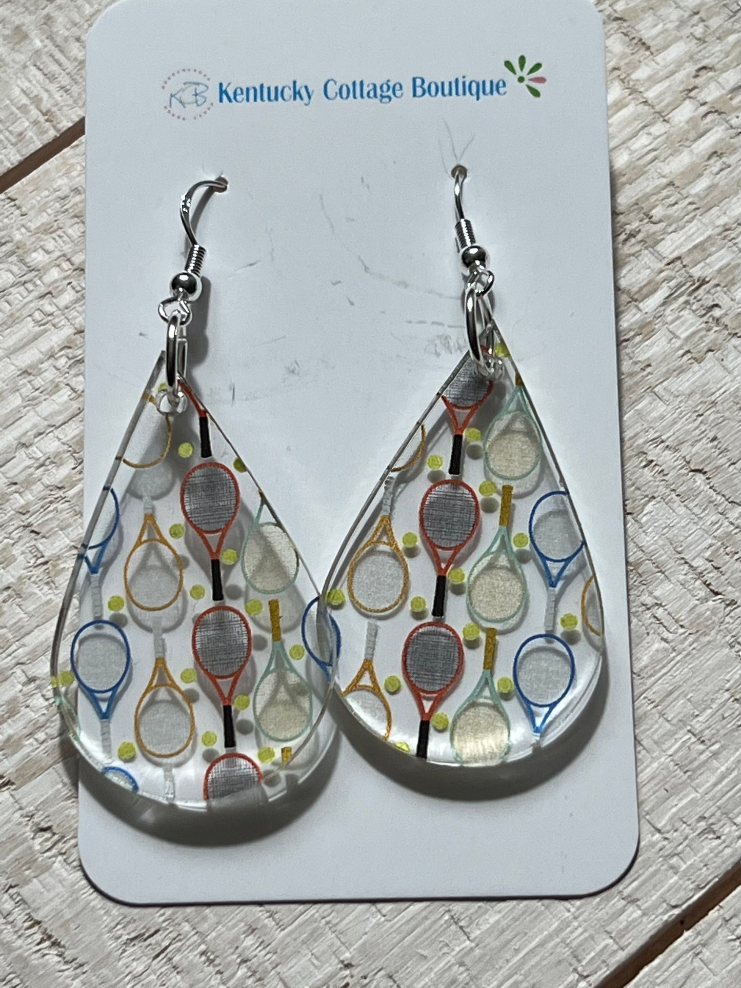 Tennis Acrylic Earrings