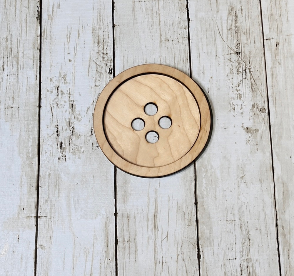 Button Wood Ornament