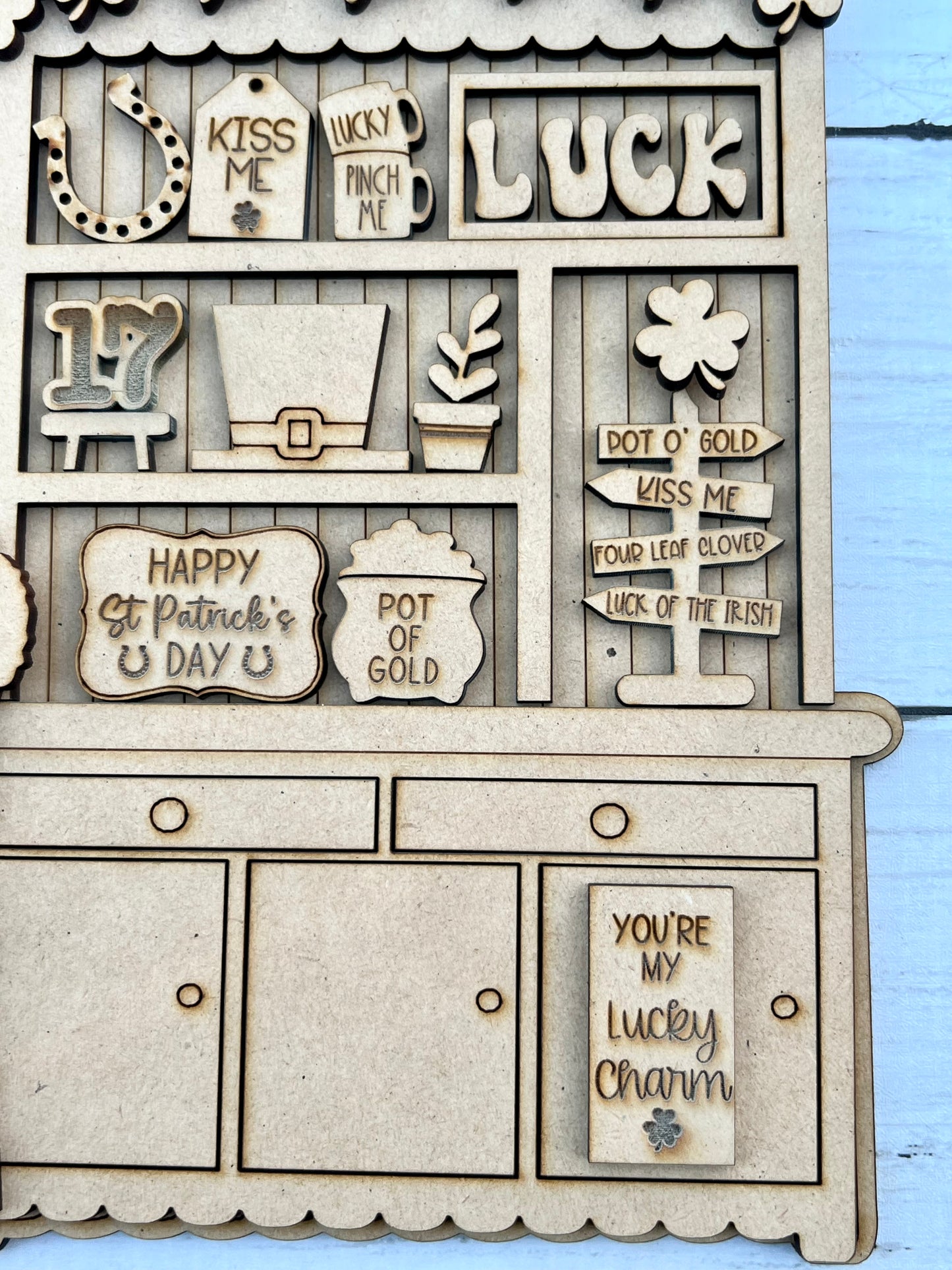 DIY St Patricks Day Hutch