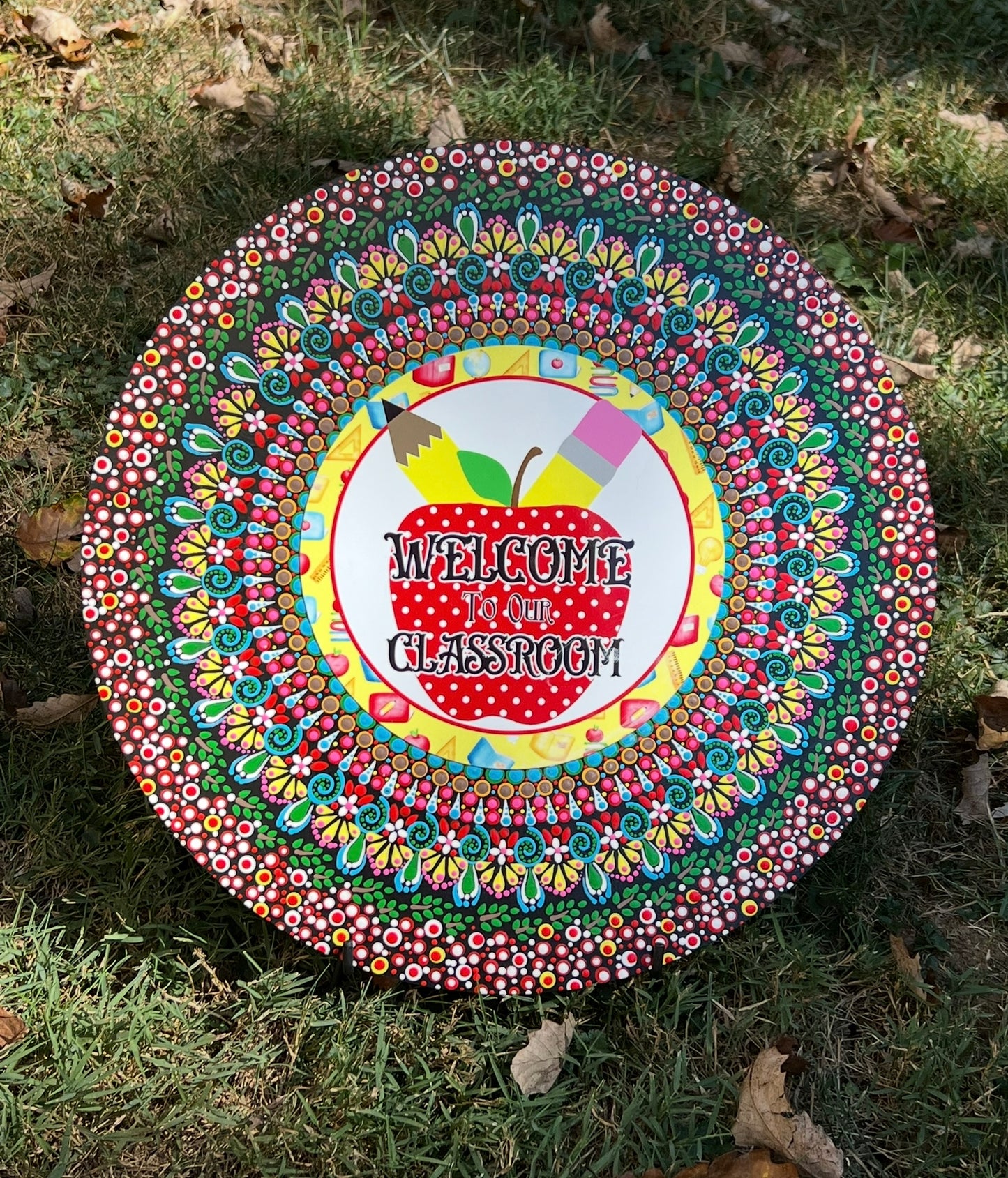 Teacher Dot Art Mandala