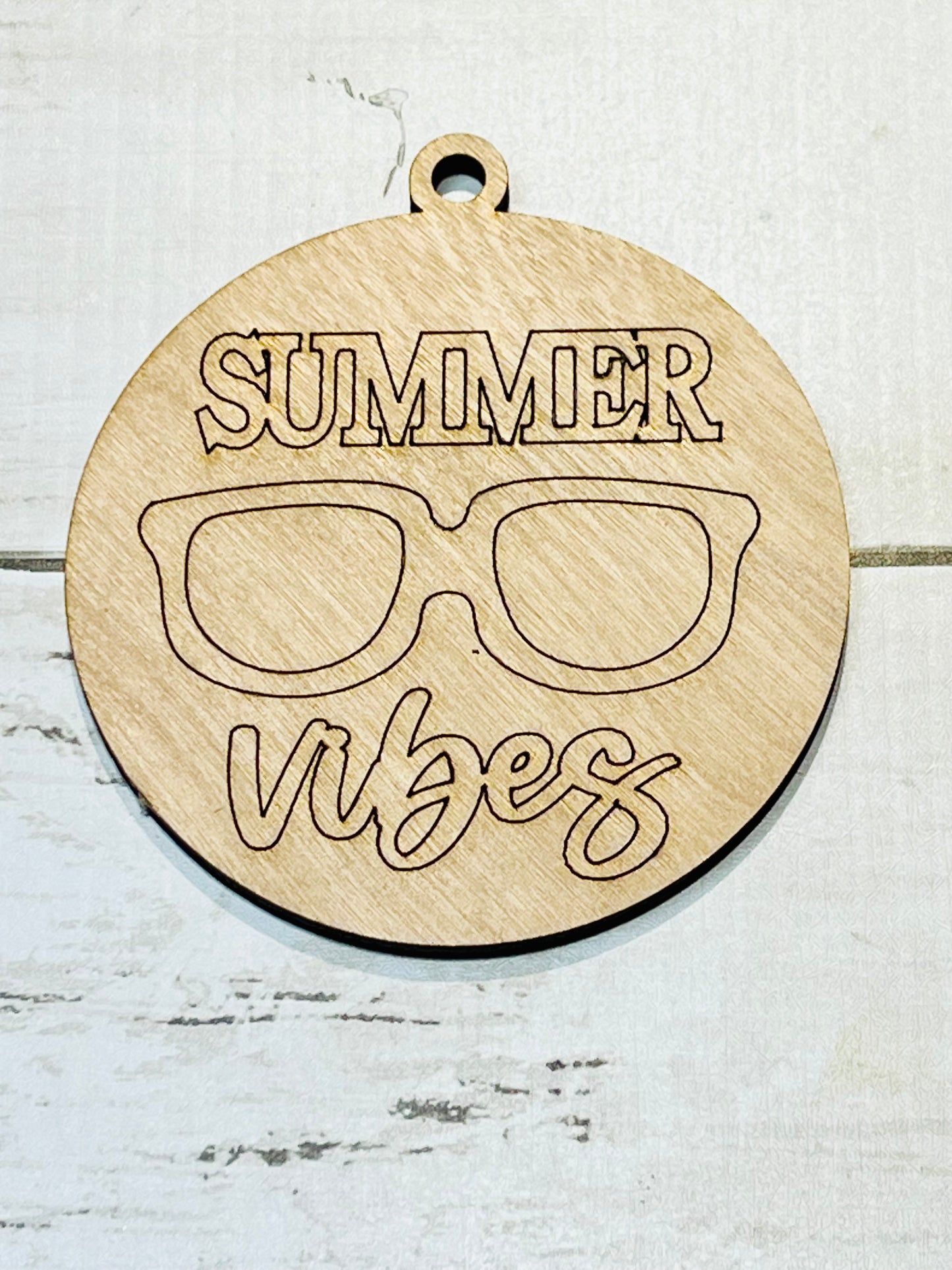 Summer Vibes Wood Ornament