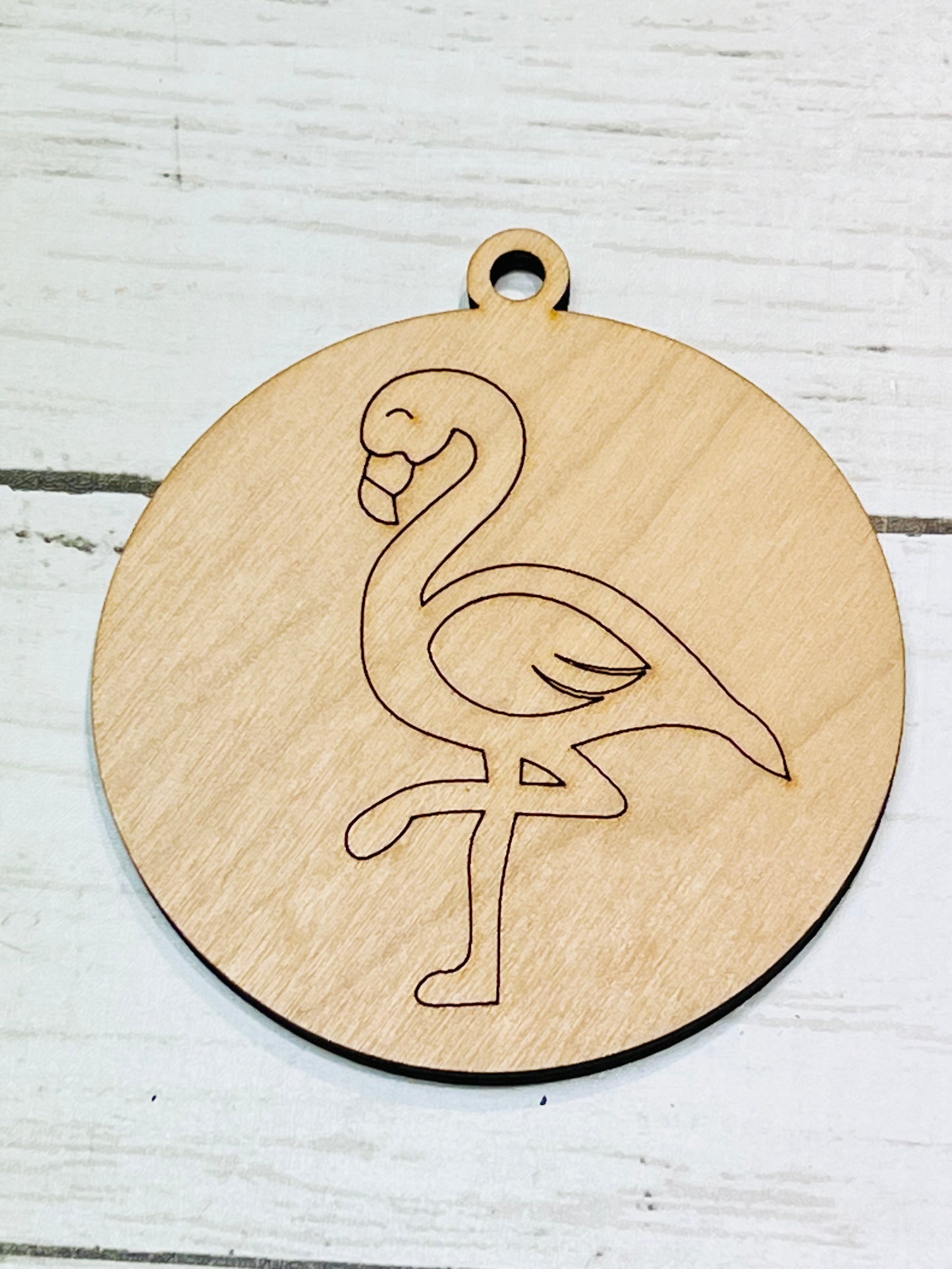 Flamingo Wood Ornament