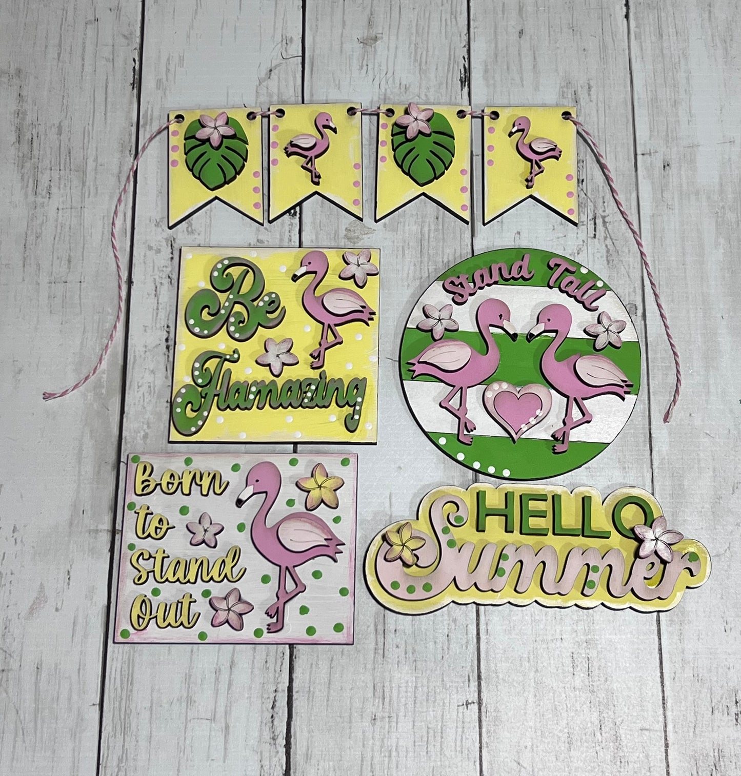 Flamingo Tired Tray Decor