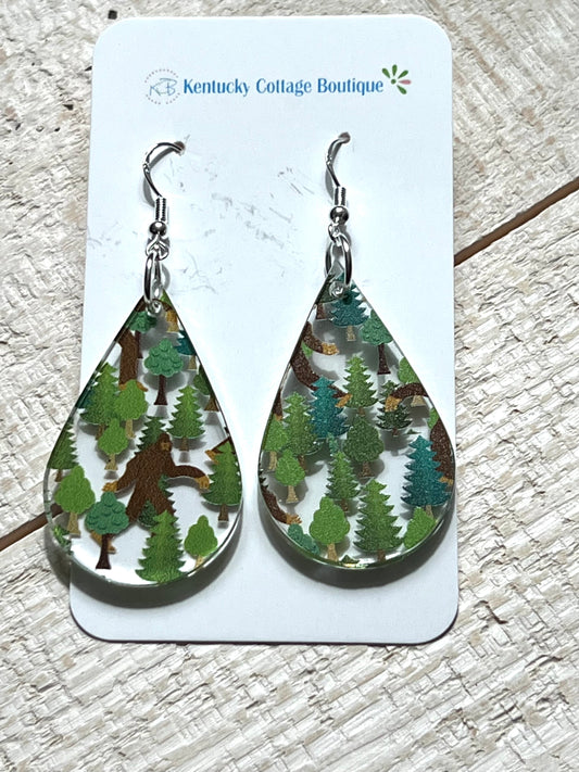 Bigfoot Acrylic Earrings