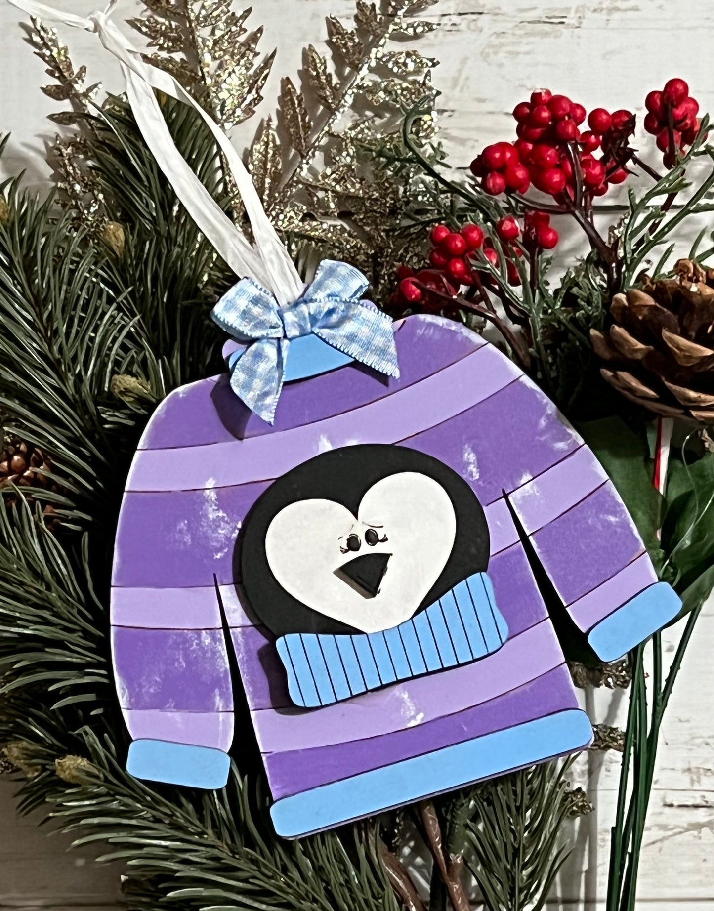 Penguin Ugly Christmas Sweater Ornament