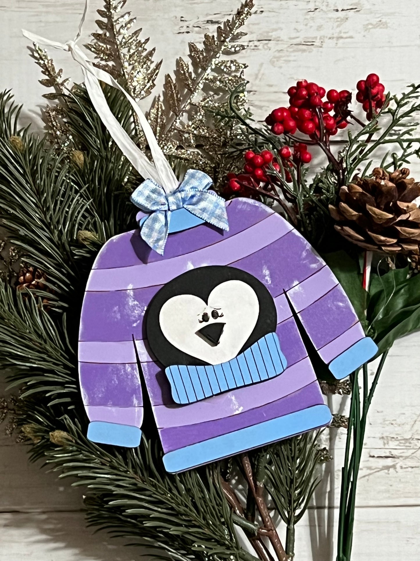 Penguin Ugly Christmas Sweater Ornament