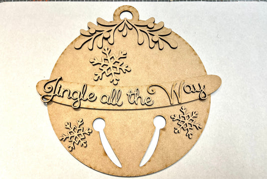 Paint Yourself Jingle All the Way Door Hanger