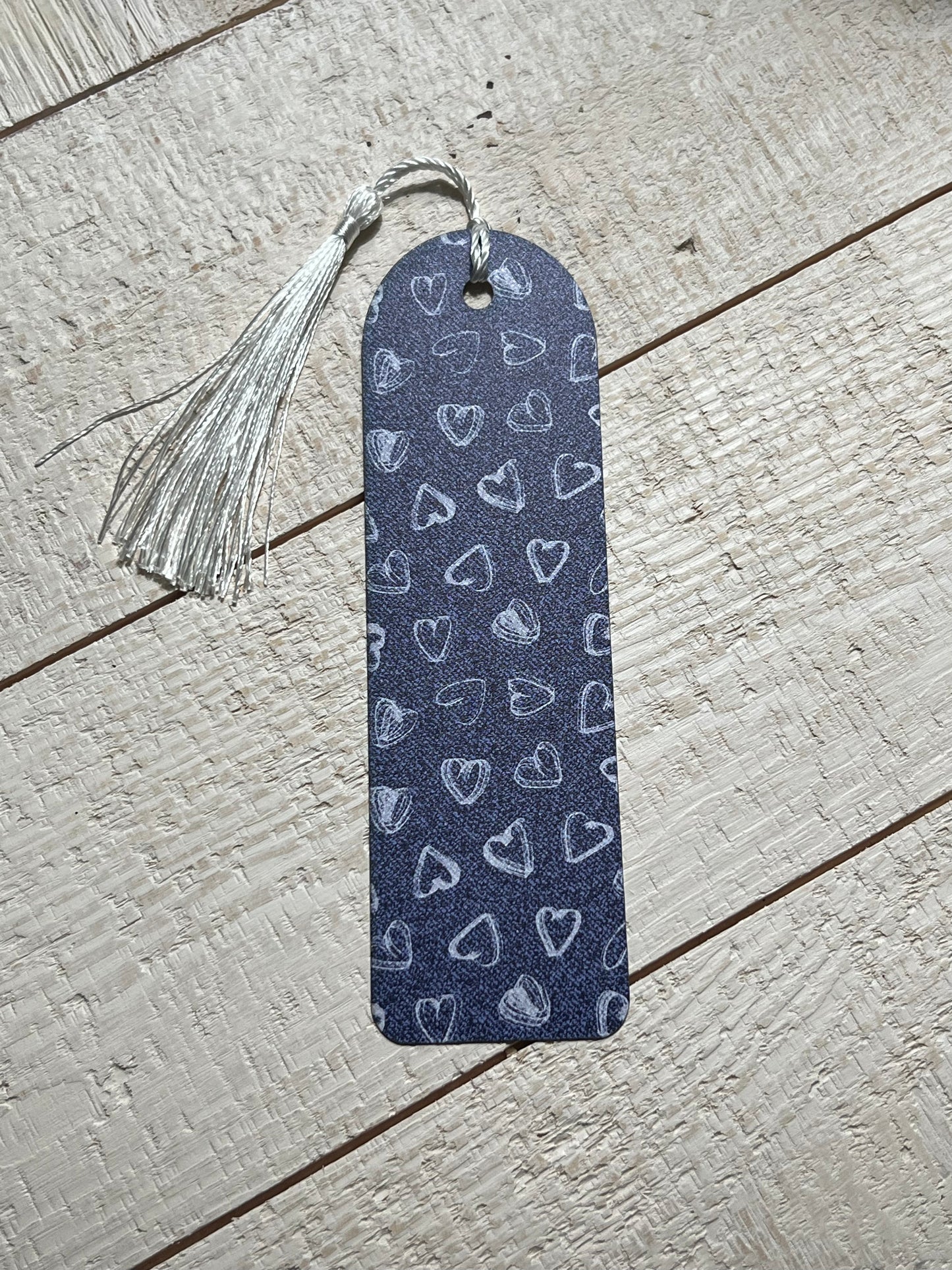 Denim Hearts bookmark