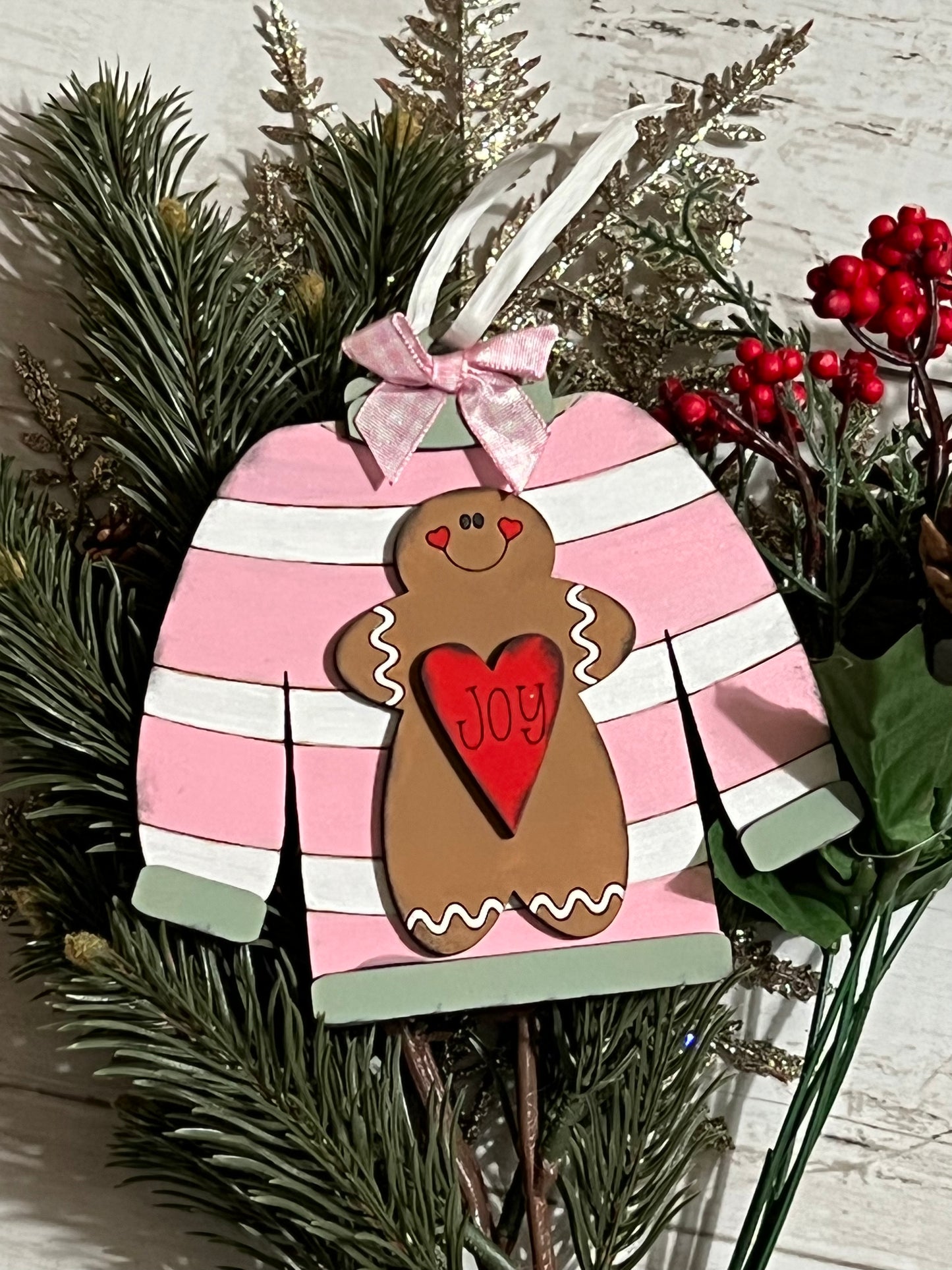 Gingerbread Ugly Christmas Sweater Ornament