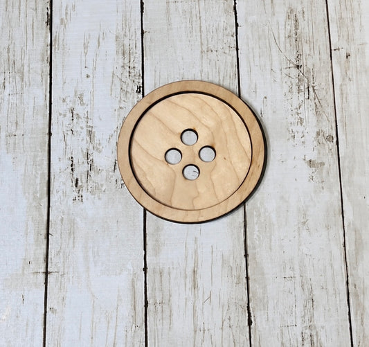 Button Wood Ornament