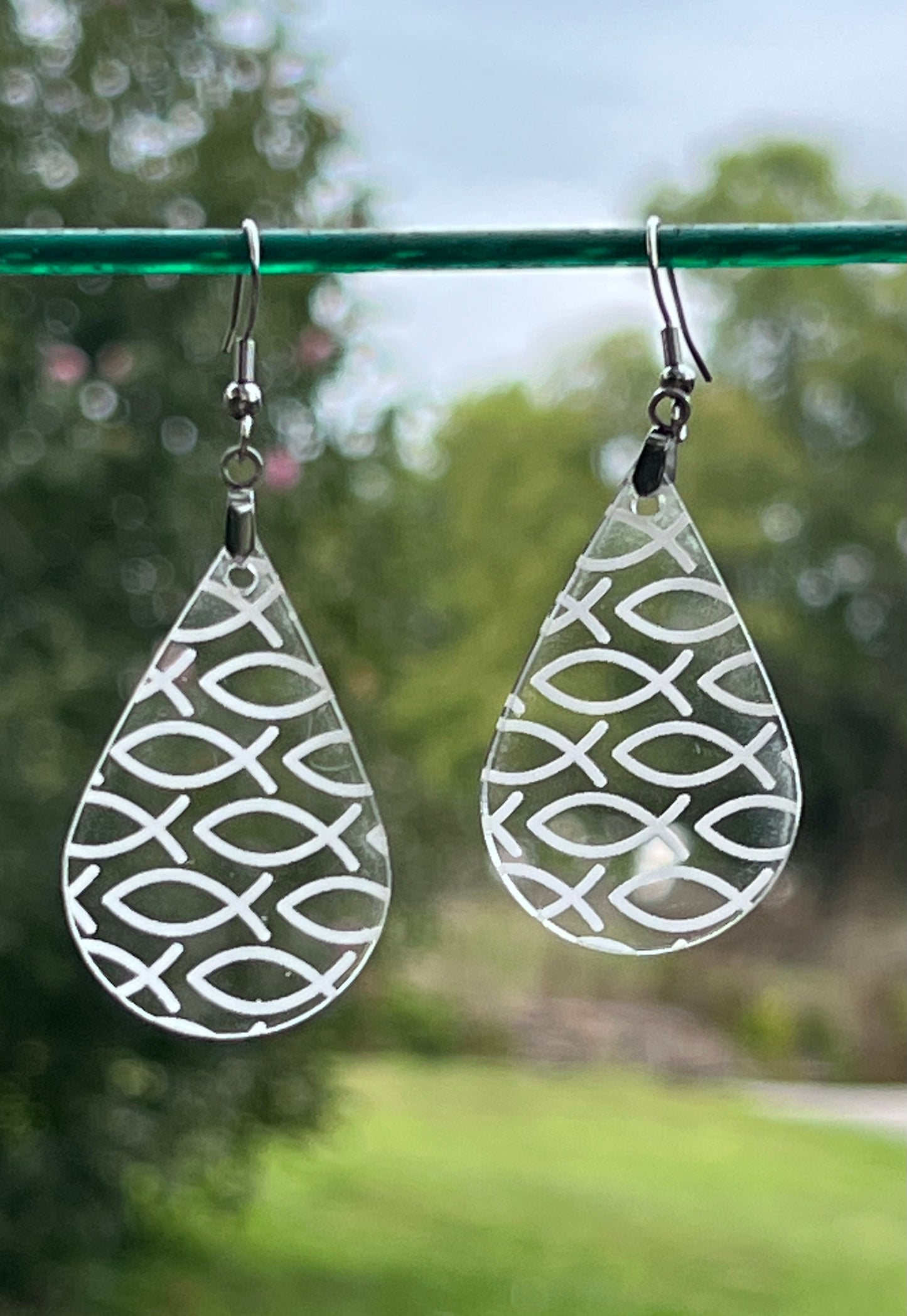 Christian Fish Acrylic Earrings