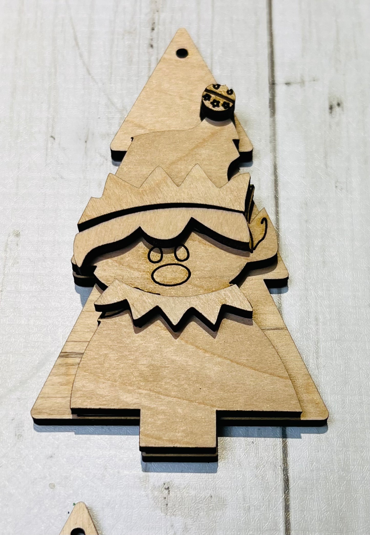 Christmas Tree Shaped Ornaments. Set of 7