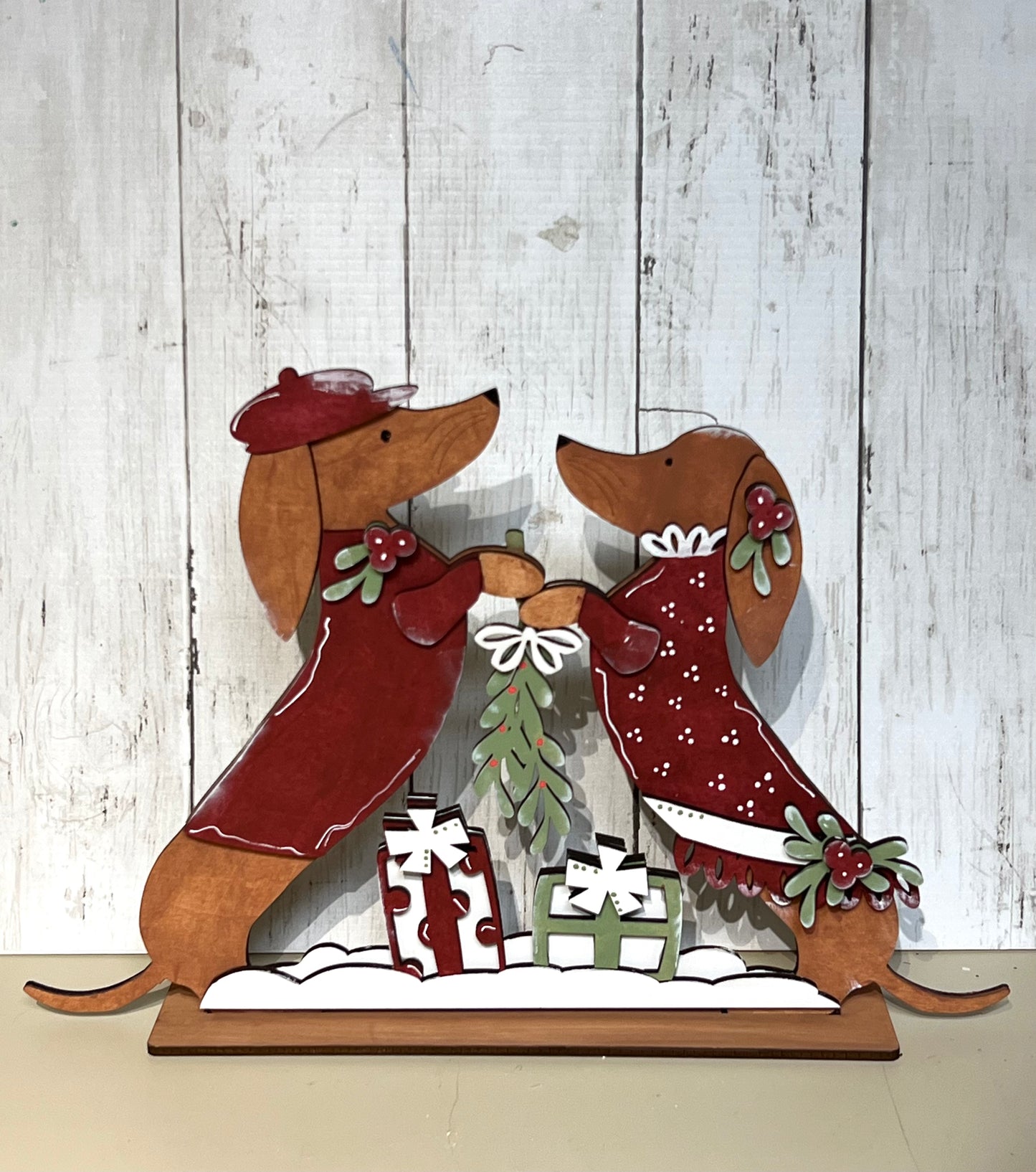 Dachshund Christmas Shelf Sitter