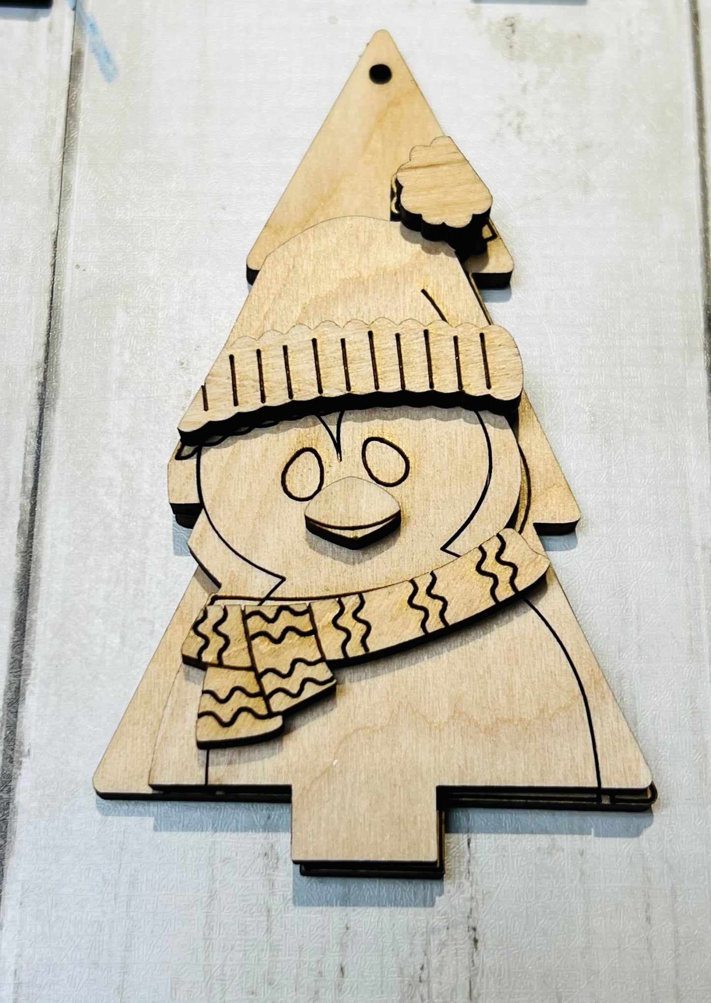 Christmas Tree Shaped Ornaments. Set of 7