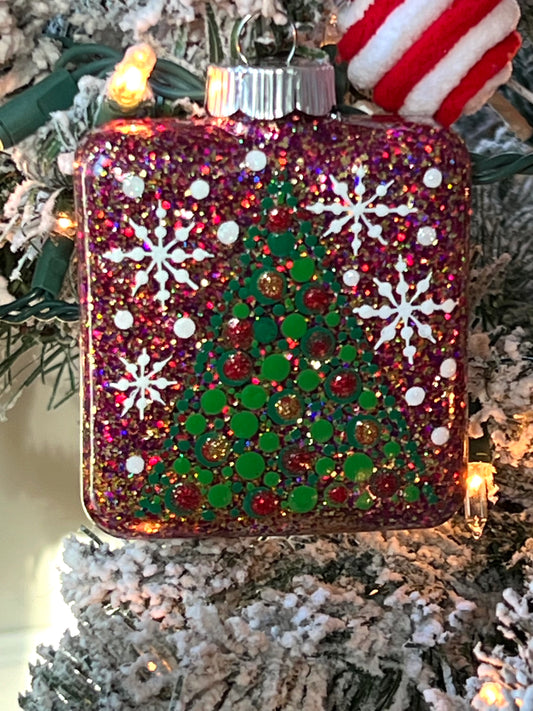 Red Christmas Tree Ornament