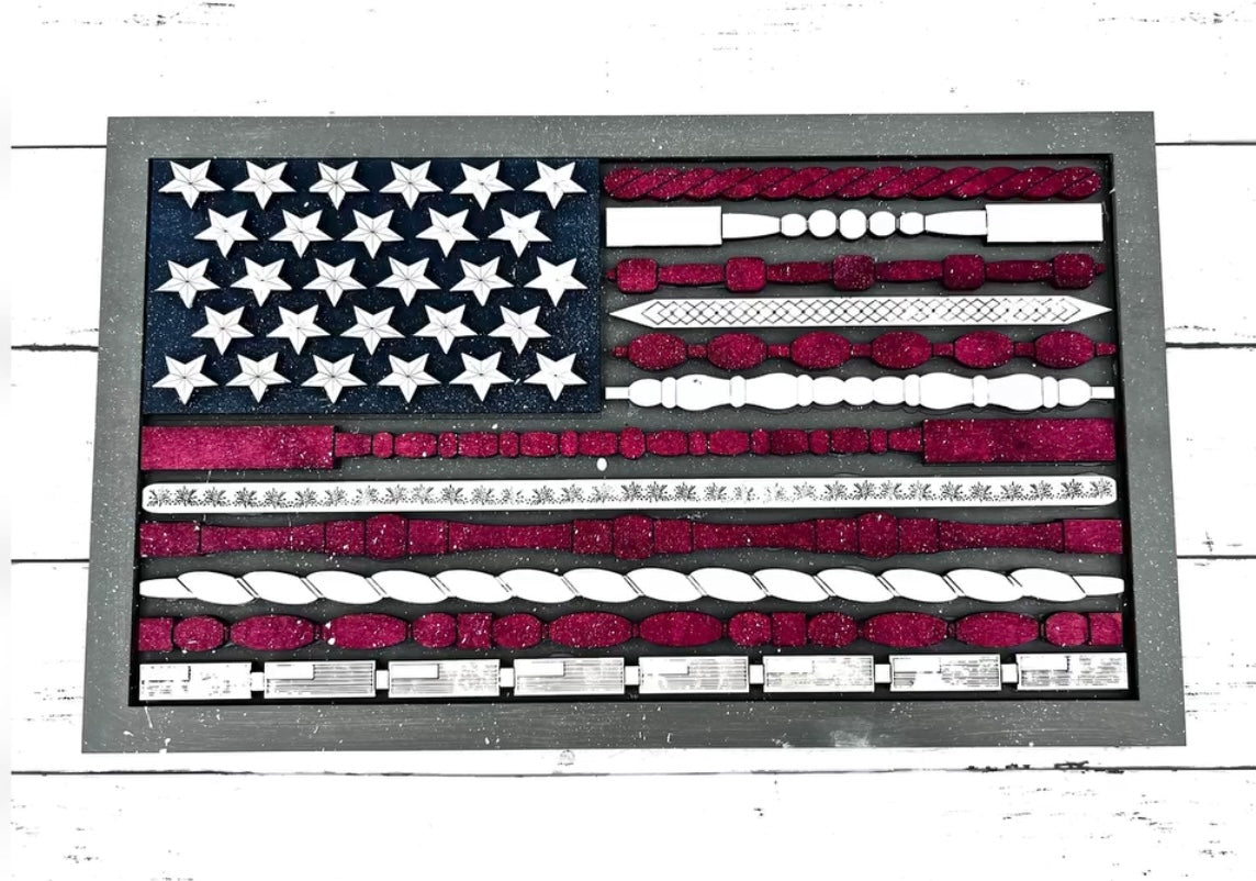 American Flag Spindle paint kit