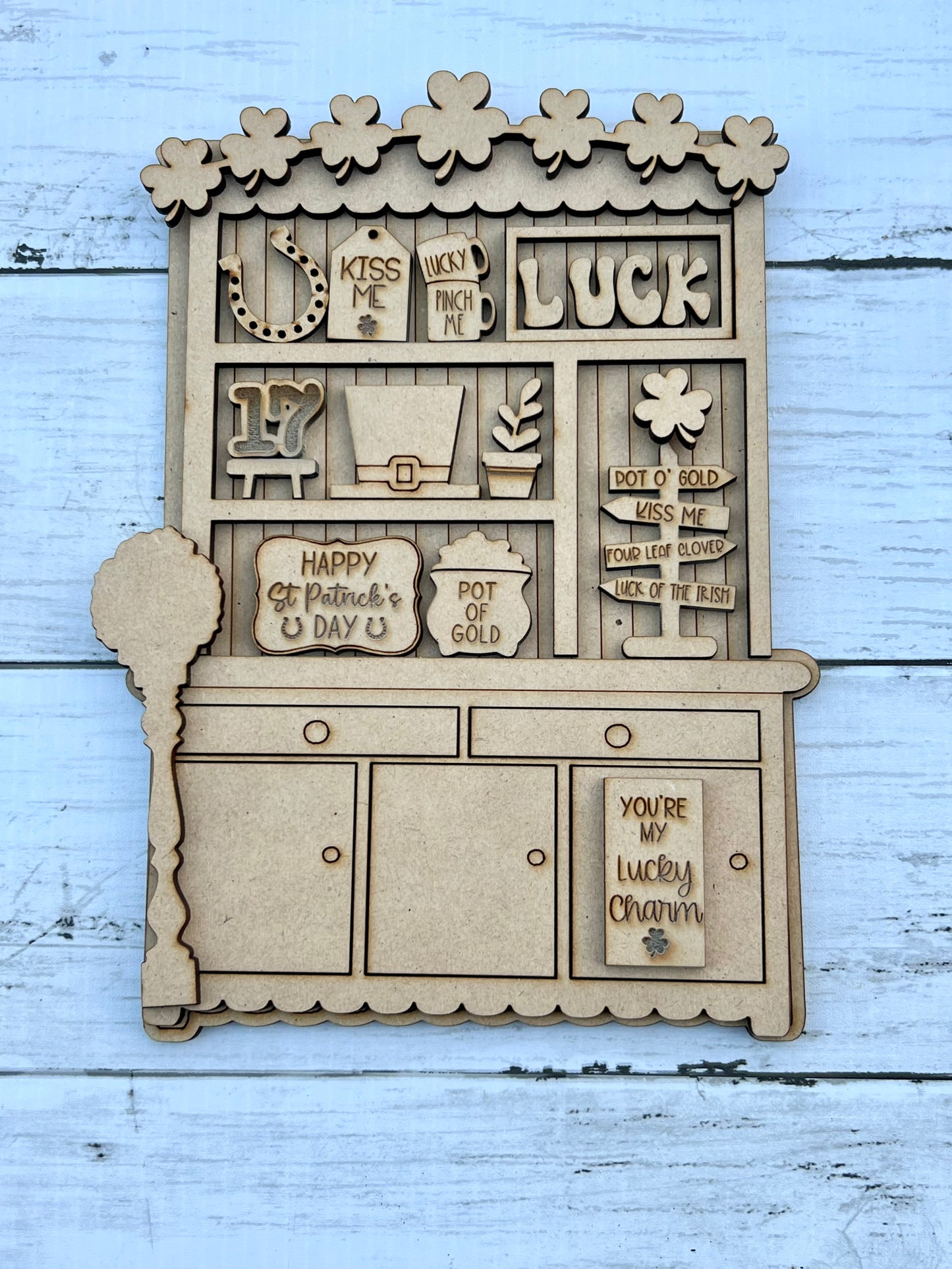 DIY St Patricks Day Hutch