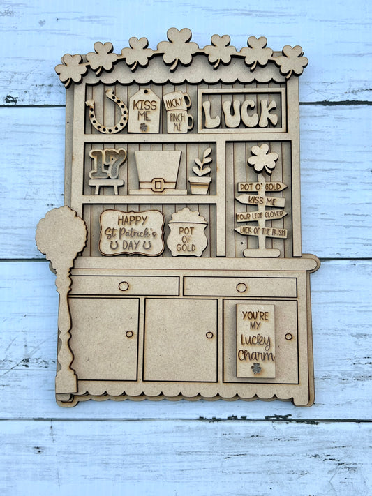 DIY St Patricks Day Hutch