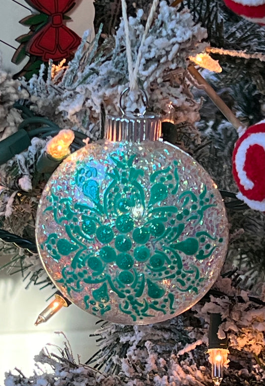 Green Glitter Tree Ornament