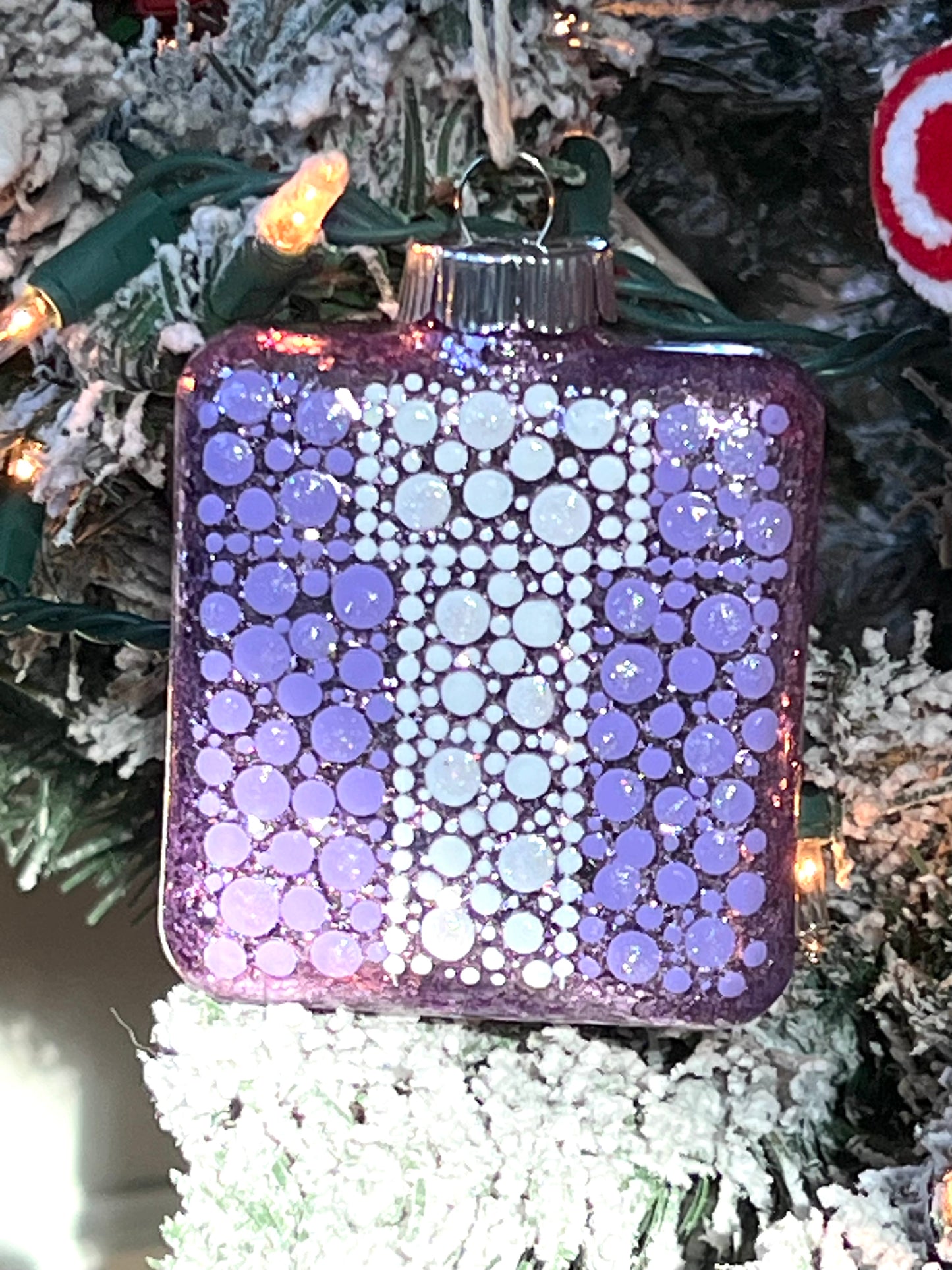Purple Present Tree Ornament