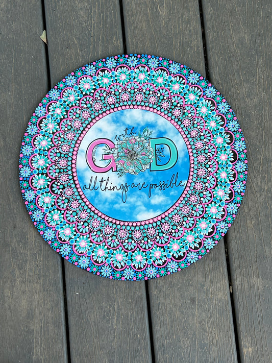 With God All Things are Possible Mandala