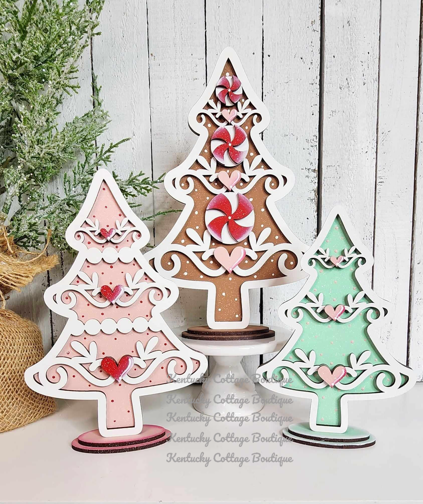 Gingerbread standing Christmas Trees