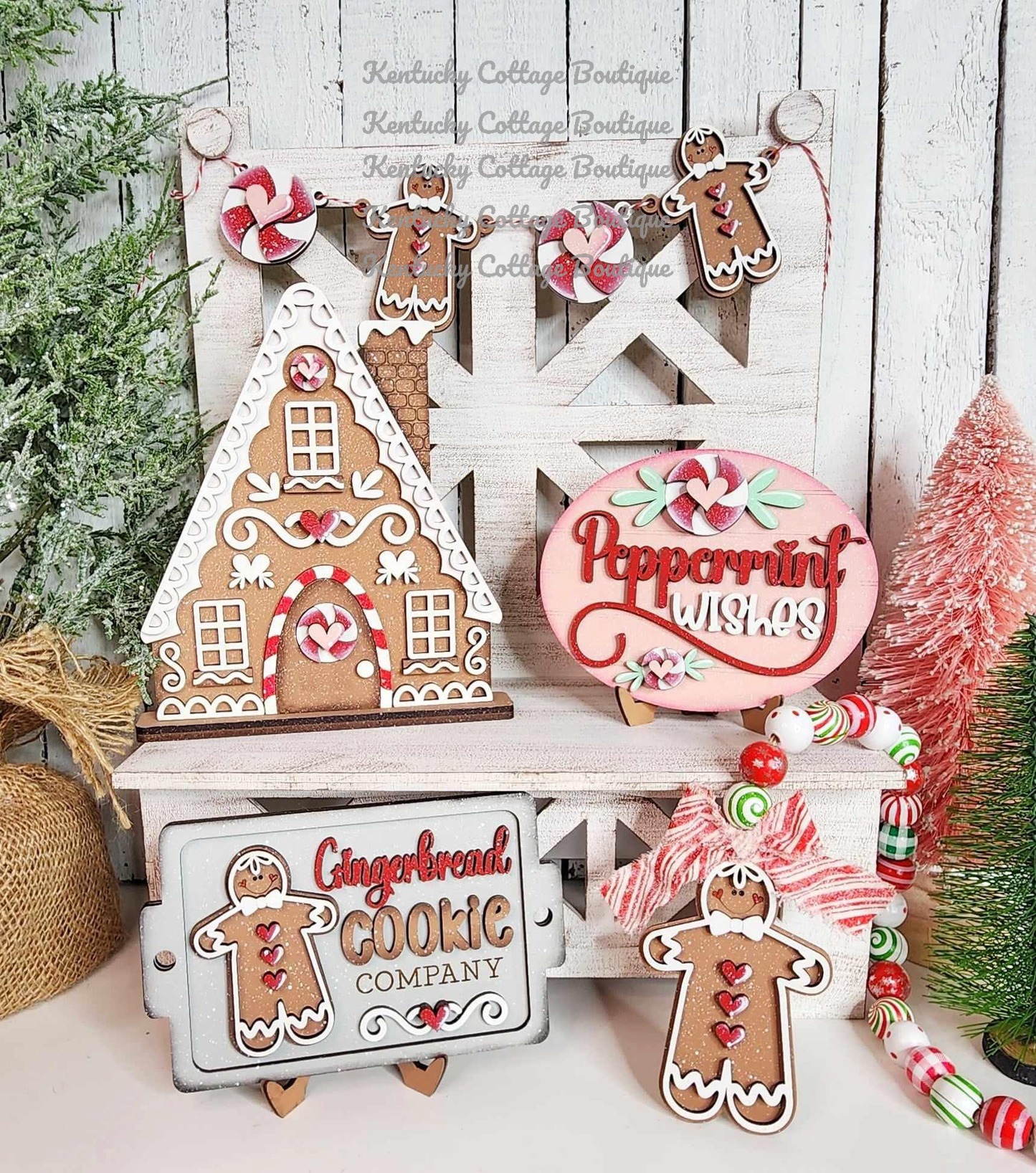 Complete Gingerbread Christmas Decor Set