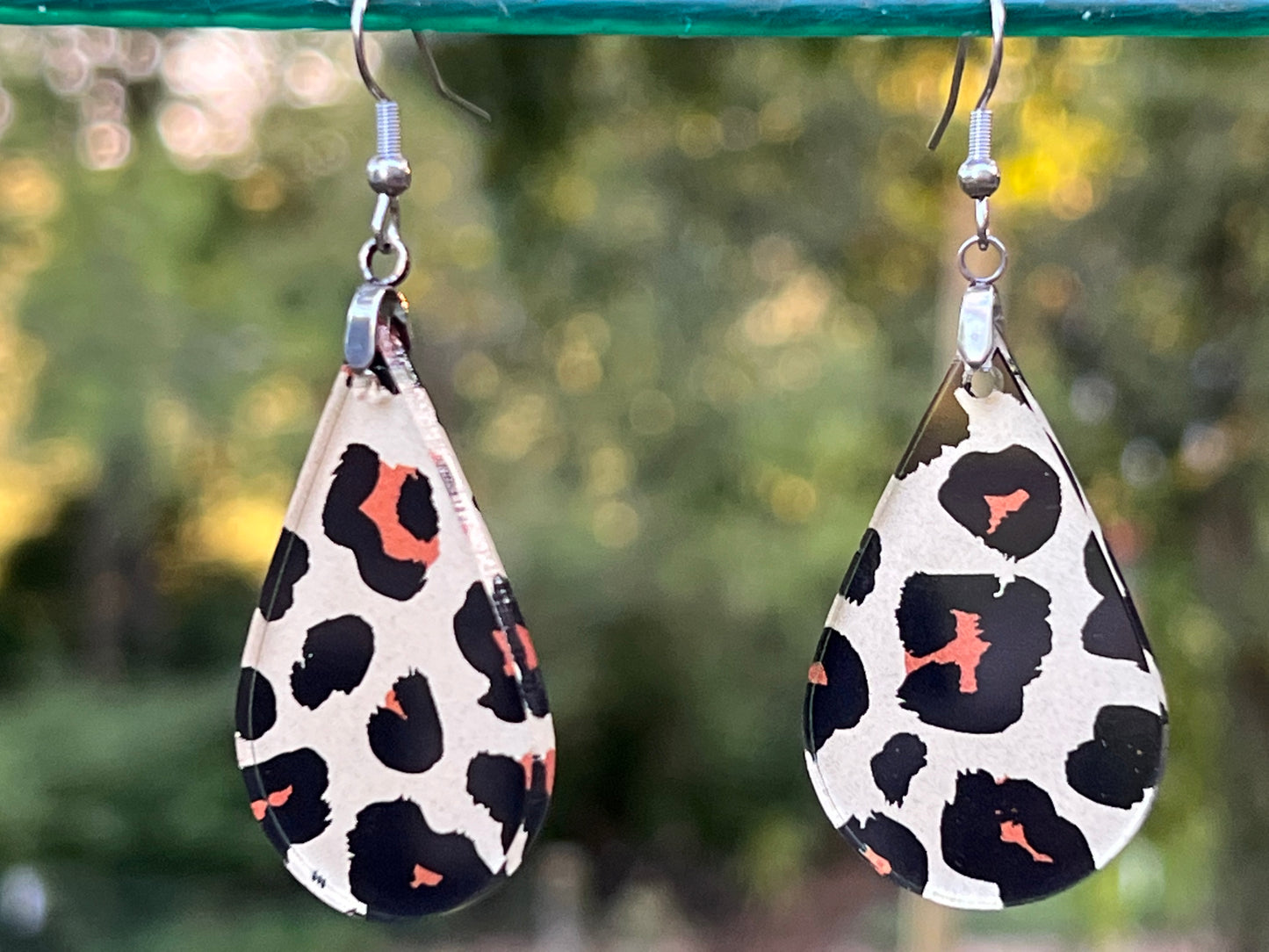 Leopard Print Acrylic Earrings