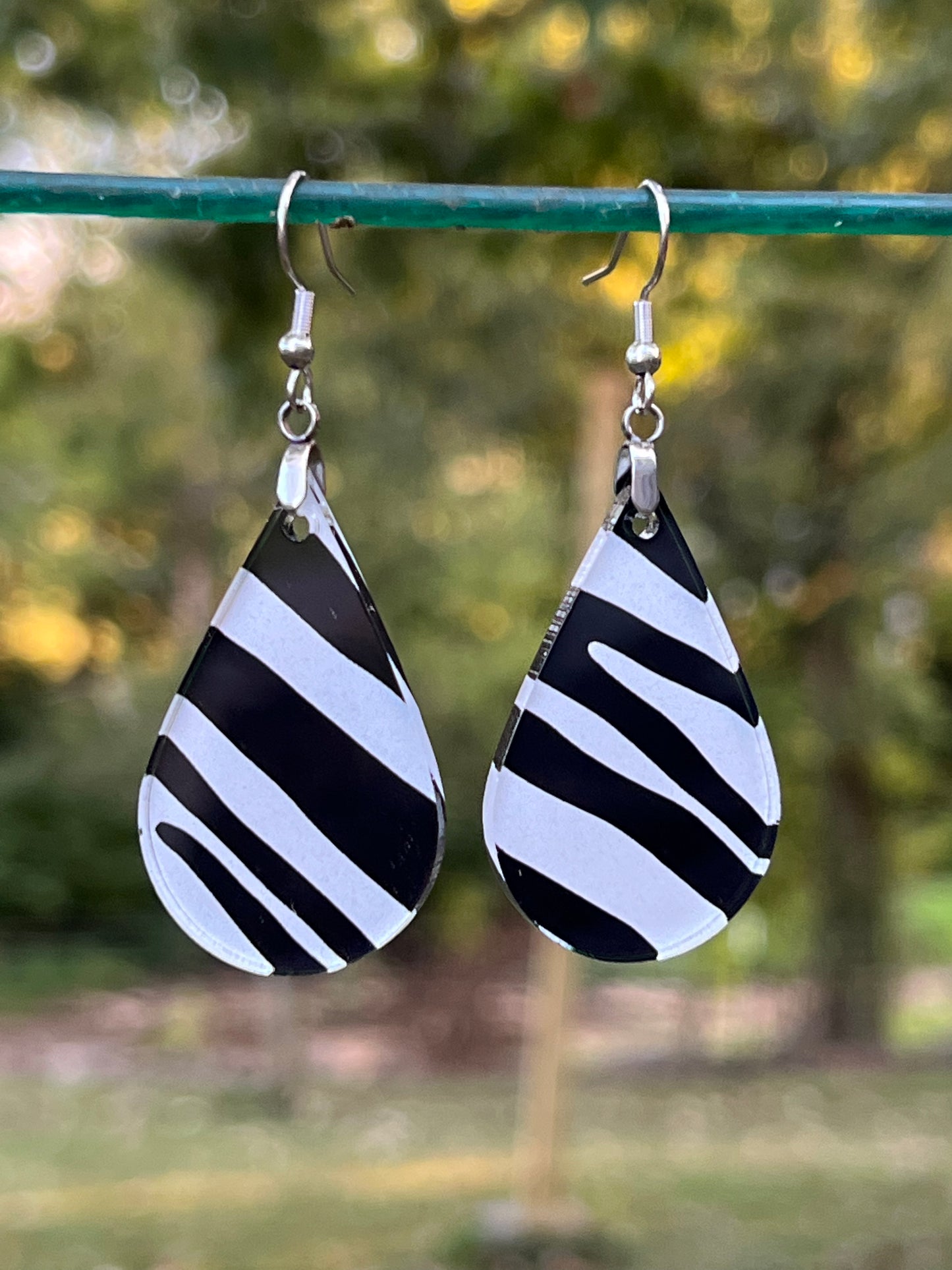 Zebra Print Earrings