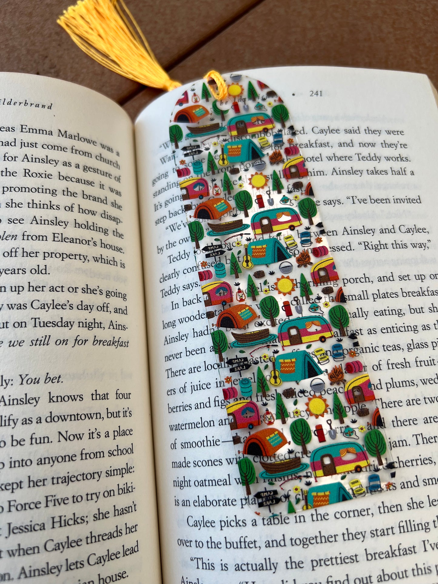 Camping bookmark