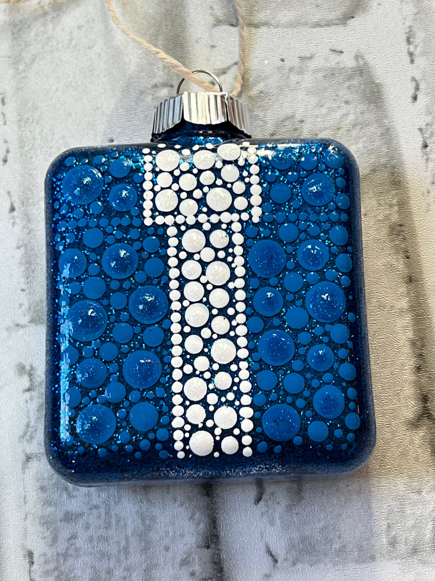 Royal Blue Present Tree Ornament