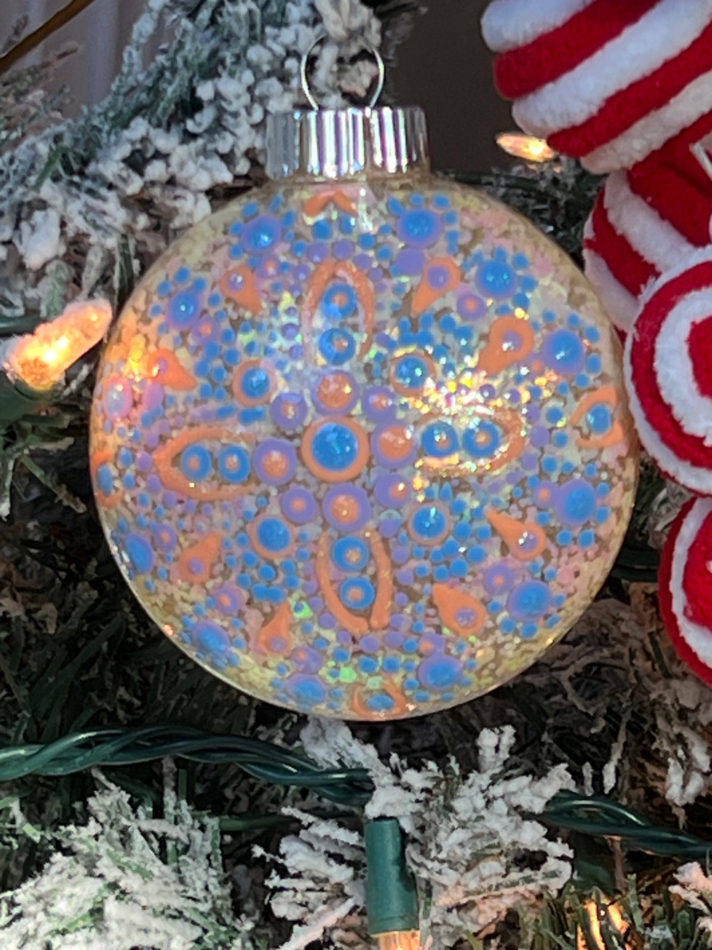 Pastel Glitter Tree Ornament