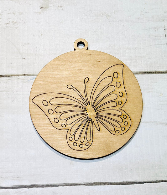 Butterfly #1 Wood Ornament
