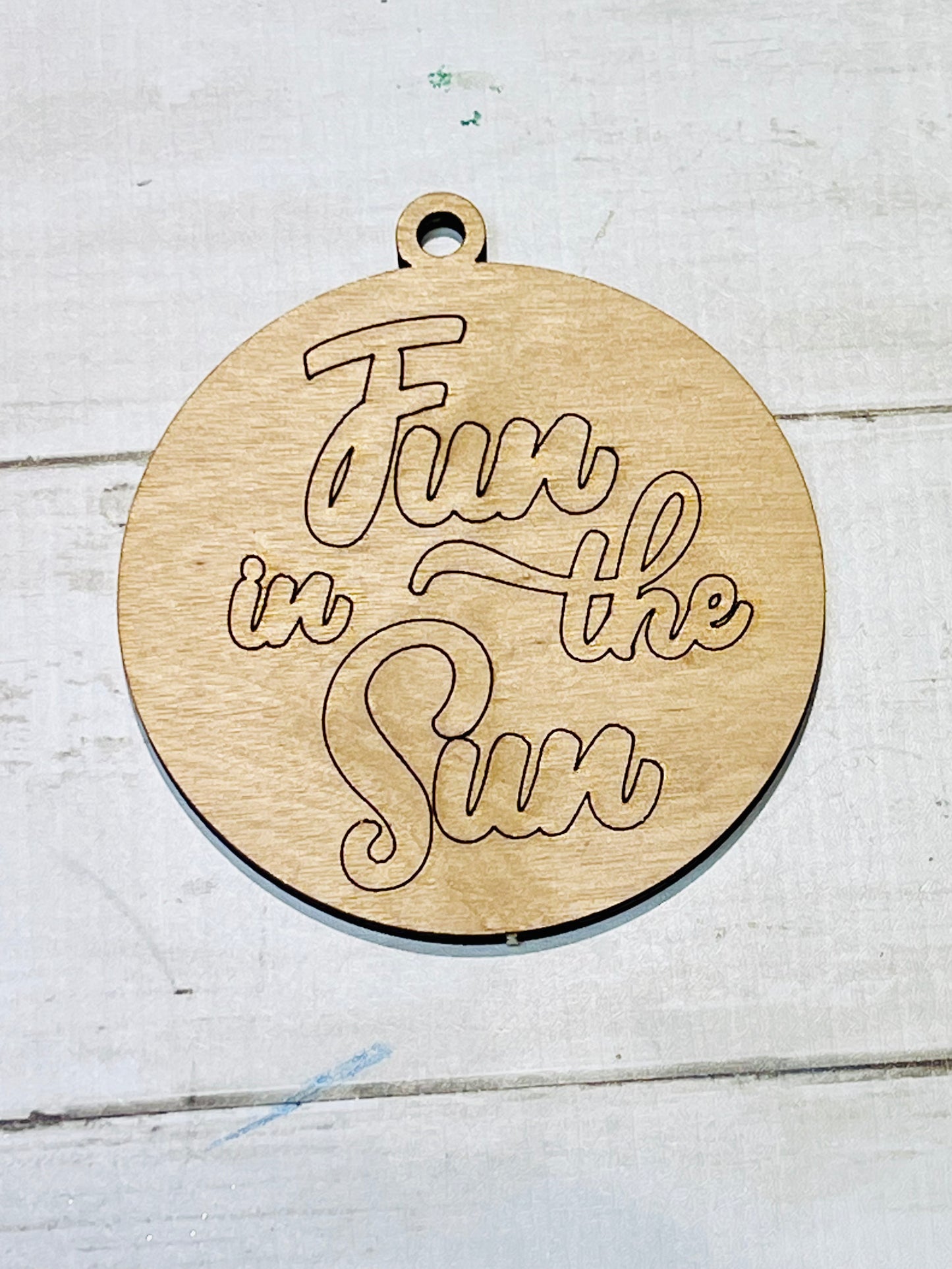 Fun In The Sun Wood Ornament