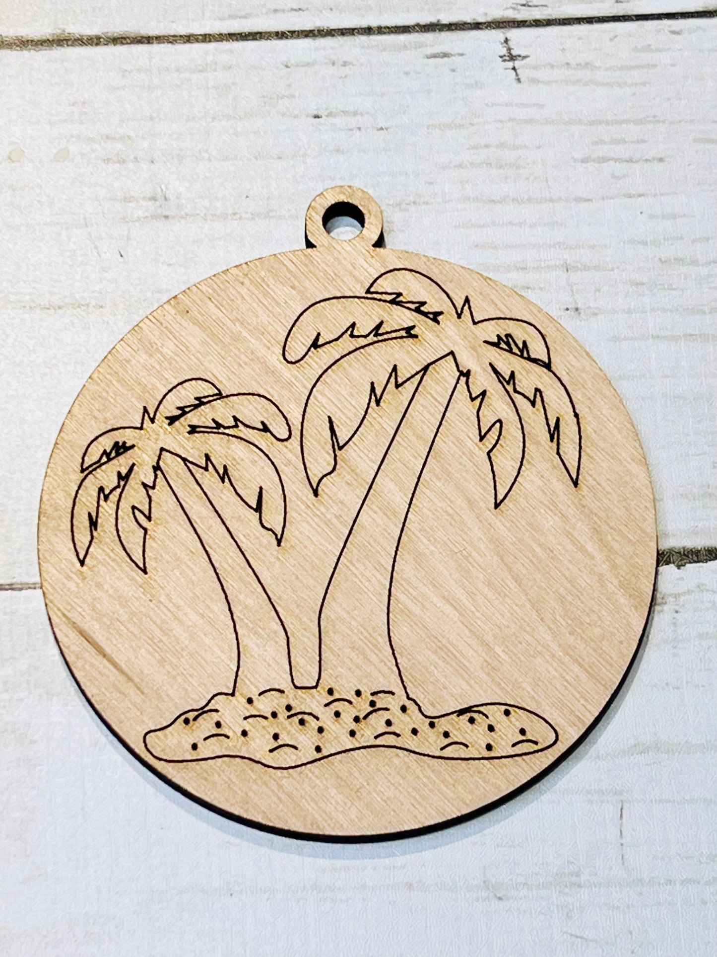 Palm Trees Wood Ornament