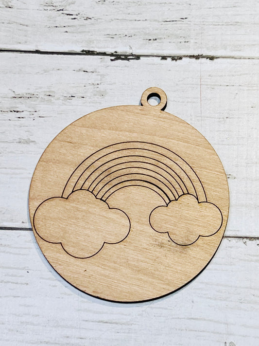 Rainbow Wood Ornament