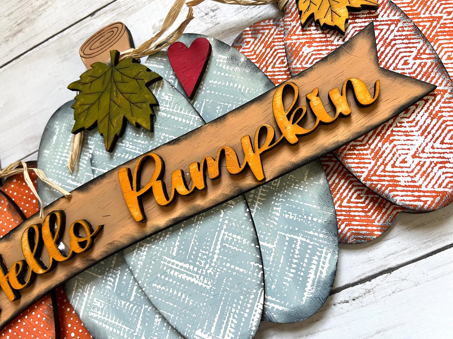 Paint Yourself Hello Pumpkin Door Hanger