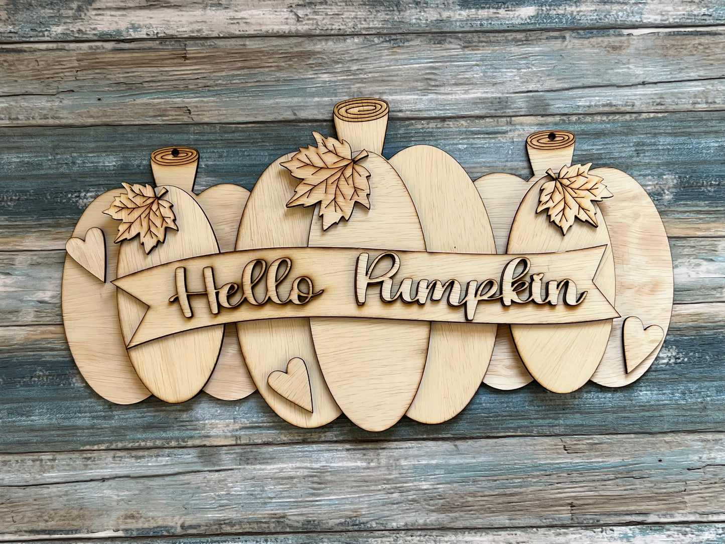 Paint Yourself Hello Pumpkin Door Hanger