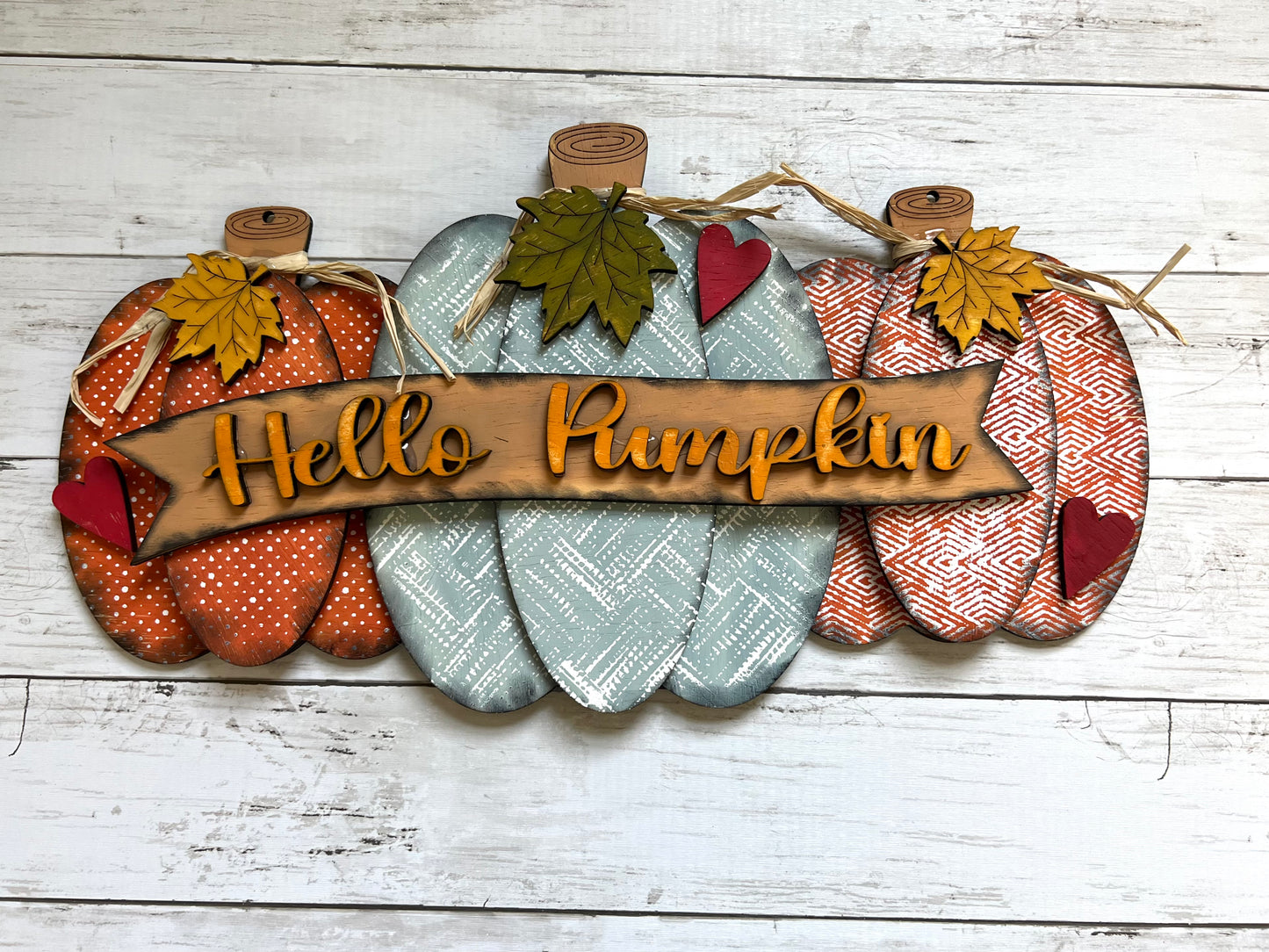 Paint Yourself Hello Pumpkin Door Hanger