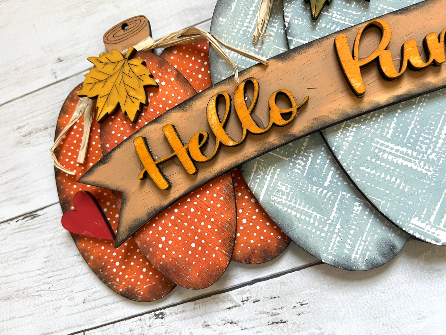 Paint Yourself Hello Pumpkin Door Hanger