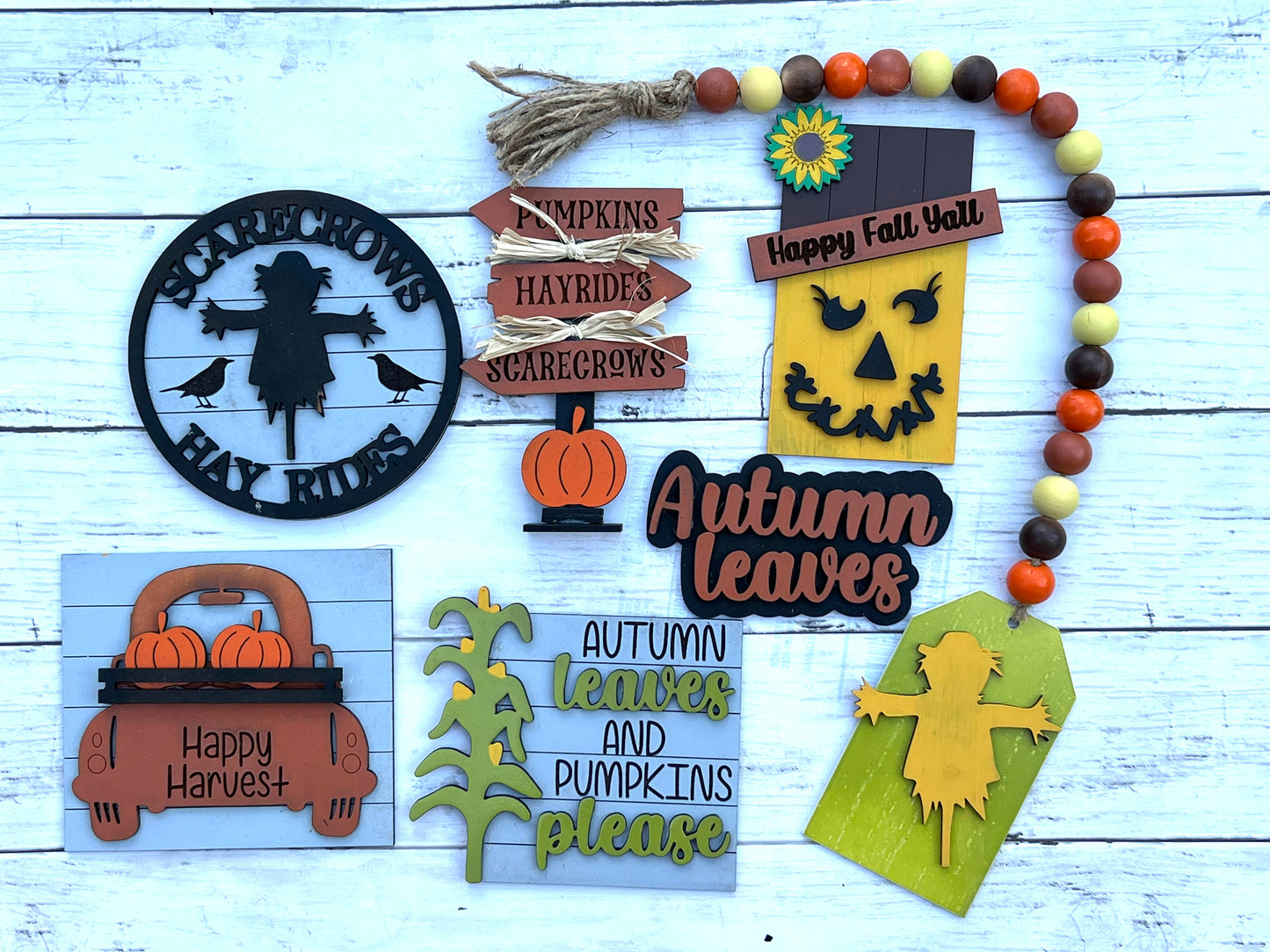 Autumn Leaves Tiered Tray Decor