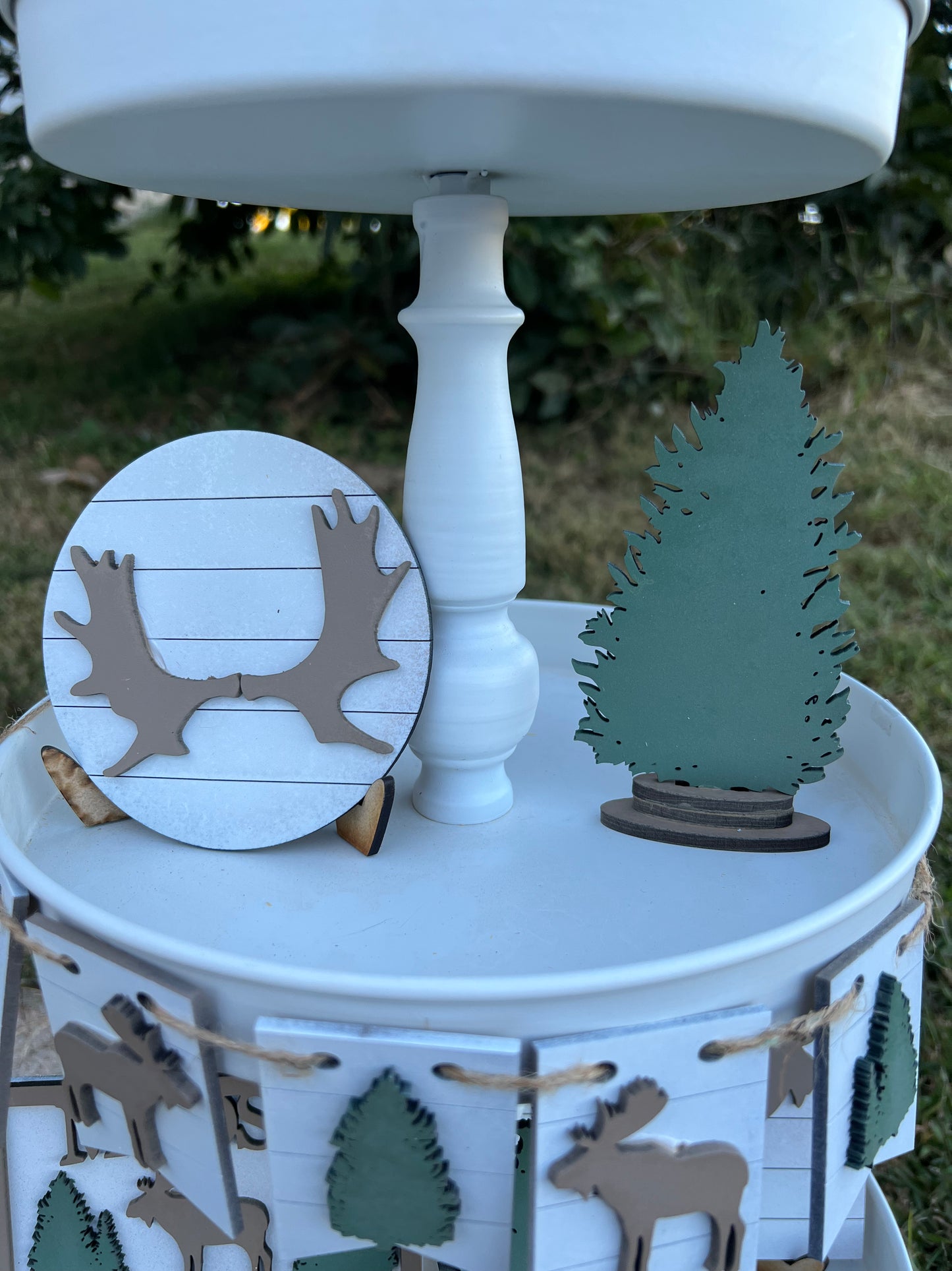 Moose Crossing Tiered Tray Decor