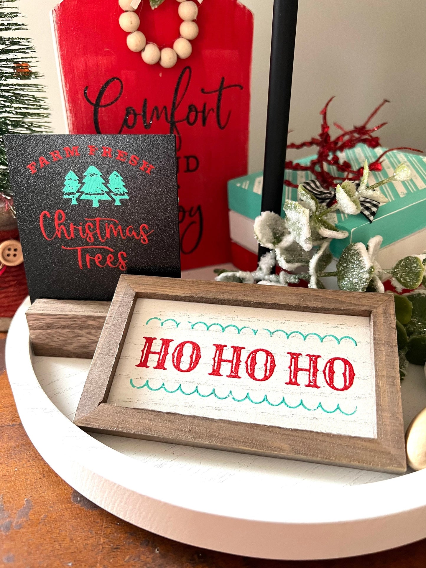 Christmas Tiered Tray decor