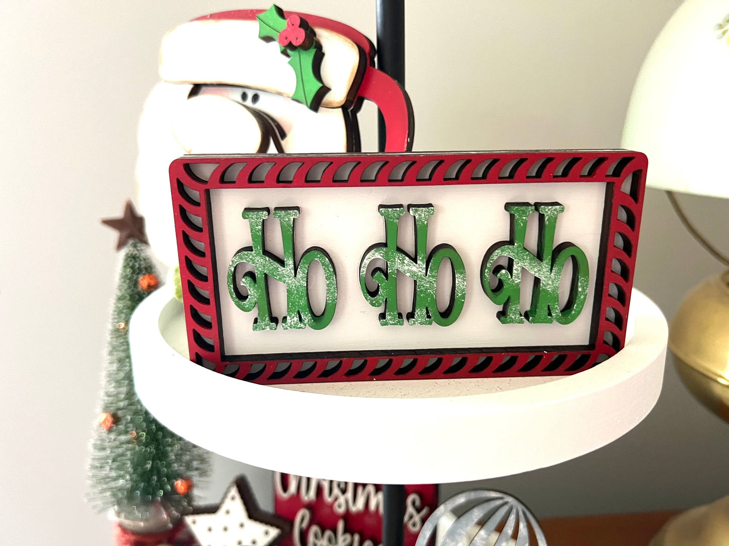 Christmas Tiered Tray Decor, baking tiered tray, paint kit