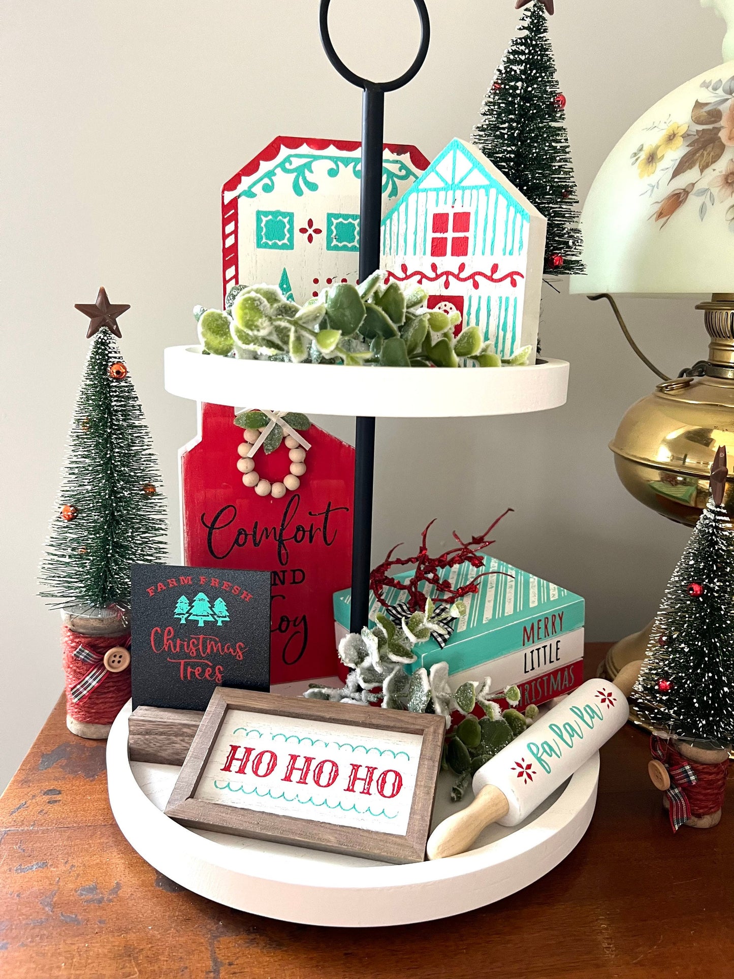 Christmas Tiered Tray decor